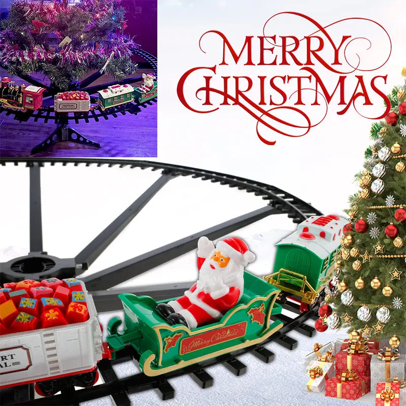 Christmas Train Electric Toys Christmas Tree Decoration Train Track Frame Railway Car With Sound&Light Rail Car Christmas Gifts
Christmas Train Electric Toys Christmas Tree Decoration Train Track Frame Railway Car With Sound&Light Rail Car Christmas Gifts
