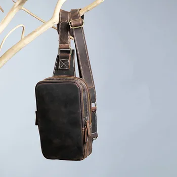 Men's Chest Bag Retro Men Bag Sports Leisure Shoulder Bag Original New Genuine Leather Crazy Horse Leather Head Layer Leather
Men's Chest Bag Retro Men Bag Sports Leisure Shoulder Bag Original New Genuine Leather Crazy Horse Leather Head Layer Leather