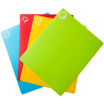 4PCS/Set 15"x 12" Flexible Plastic Non-slip Chopping Block - Cutting Board - Cutting Mats With Food Icons Kitchen Tools
4PCS/Set 15"x 12" Flexible Plastic Non-slip Chopping Block - Cutting Board - Cutting Mats With Food Icons Kitchen Tools