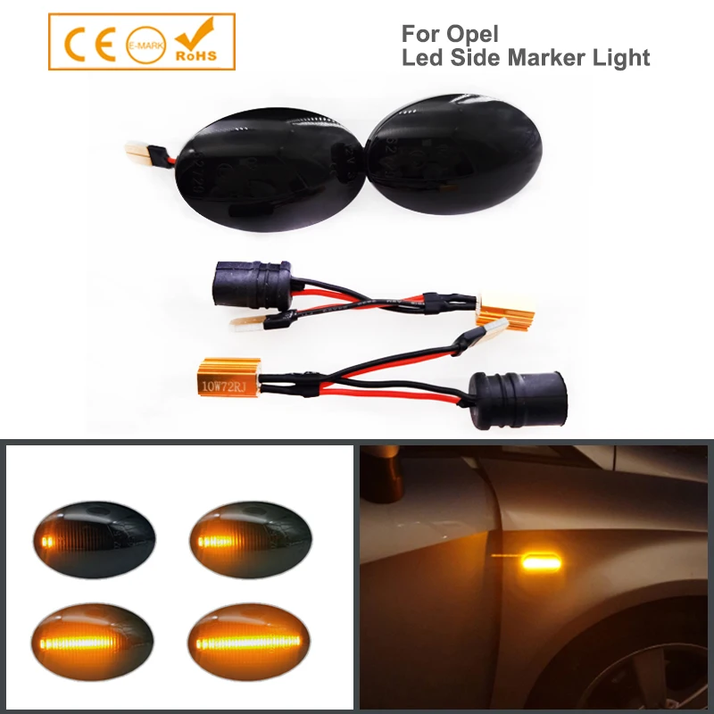 2X Amber Sequnetial LED Side Marker lamp Turn signal Repeater light For Opel Astra F Corsa B C Combo Meriva Tirgra Sintra
2X Amber Sequnetial LED Side Marker lamp Turn signal Repeater light For Opel Astra F Corsa B C Combo Meriva Tirgra Sintra