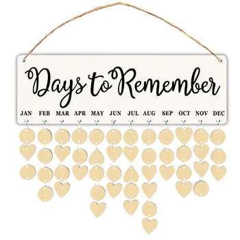 Wooden Birthday Reminder Board Delicate Calendar Hanging Ornaments Date Display Adornment for Home Office (Beige and Black)
Wooden Birthday Reminder Board Delicate Calendar Hanging Ornaments Date Display Adornment for Home Office (Beige and Black)