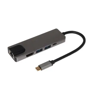 USB Type C Hub HDMI Aluminum 5-in-1 USB C Adapter with 4K HDMI Port 2 USB 3.0 Ports SD & Micro SD Card Slots Adapter
USB Type C Hub HDMI Aluminum 5-in-1 USB C Adapter with 4K HDMI Port 2 USB 3.0 Ports SD & Micro SD Card Slots Adapter