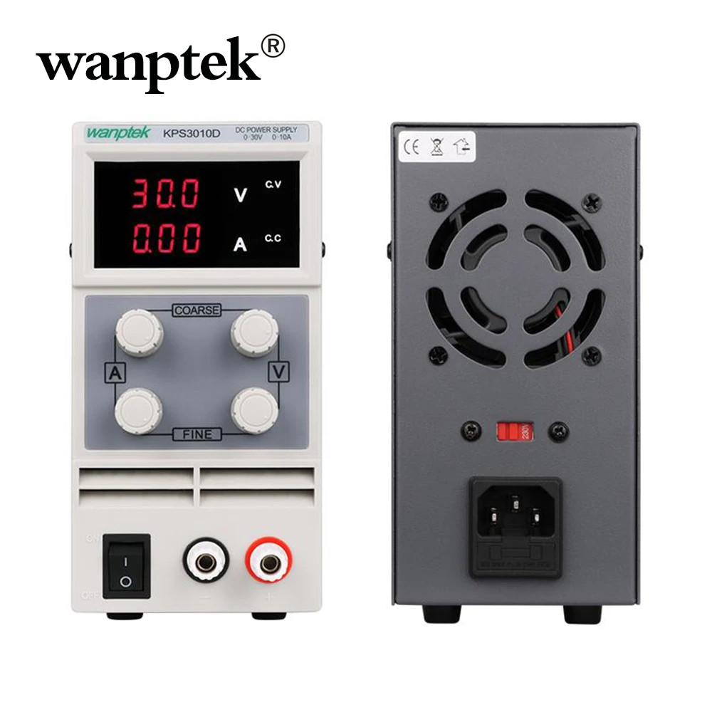 Wanptek KPS3010D 30V 10A AC110V-220V Adjustable High precision double display mini switch DC Power Supply protection function
Wanptek KPS3010D 30V 10A AC110V-220V Adjustable High precision double display mini switch DC Power Supply protection function