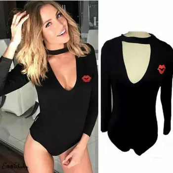 2019 Fashion Trend Women Autumn Pre-fall Sexy Deep V Neck Long Sleeve Bodysuit Lip Pattern Leotard Jumpsuit Rompers Playsuit
2019 Fashion Trend Women Autumn Pre-fall Sexy Deep V Neck Long Sleeve Bodysuit Lip Pattern Leotard Jumpsuit Rompers Playsuit