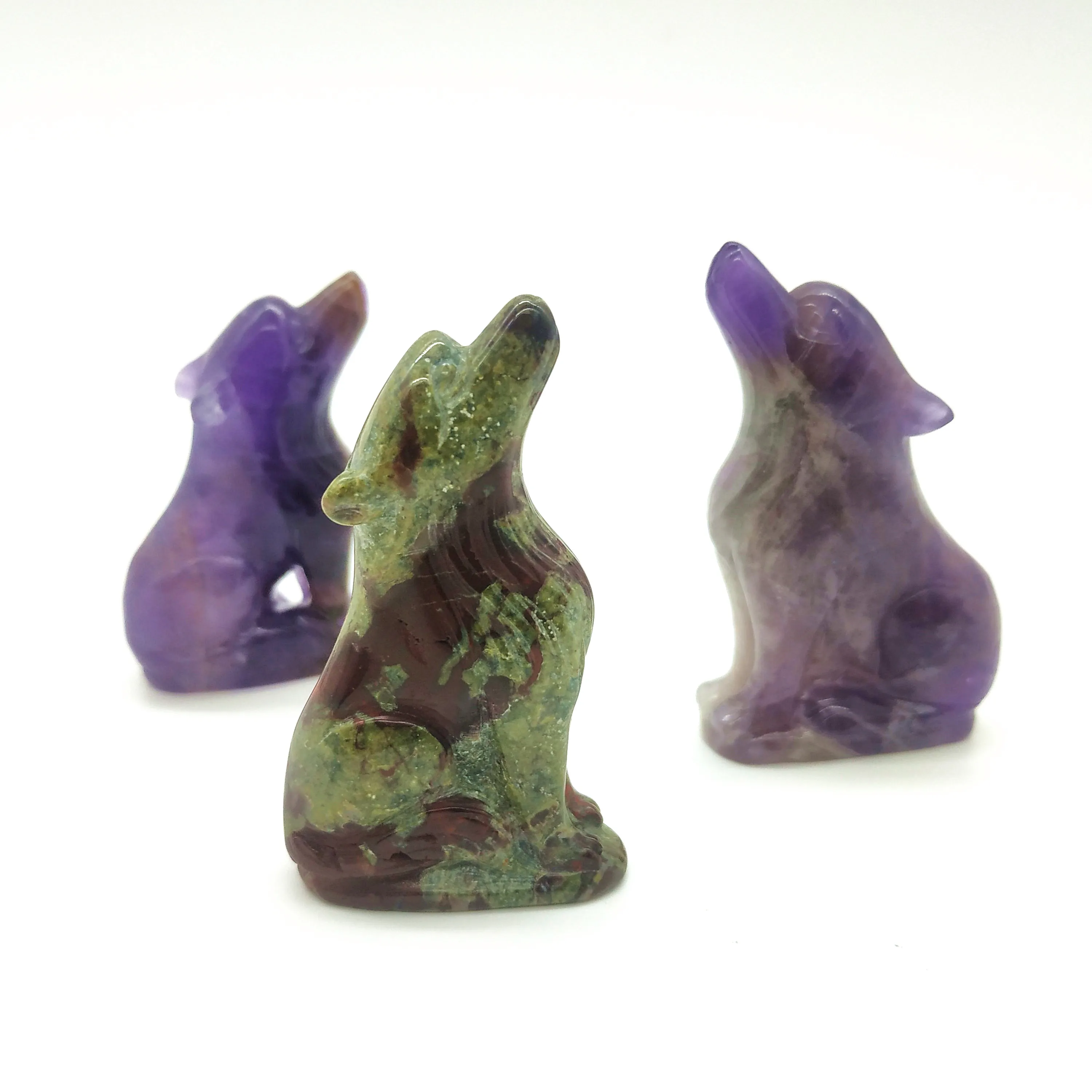 Natural High Quality Quartz Crystal Wolf Dream Amethyst Standing Wolf Healing Stome
Natural High Quality Quartz Crystal Wolf Dream Amethyst Standing Wolf Healing Stome