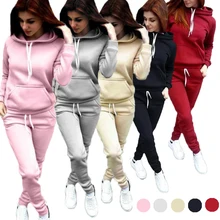 Spring Autumn Women's Fleece Turtleneck Hooded Sweatshirt Suit Casual Oversize Female Solid Top+Drawstring Pants 2-Piece Set
Spring Autumn Women's Fleece Turtleneck Hooded Sweatshirt Suit Casual Oversize Female Solid Top+Drawstring Pants 2-Piece Set