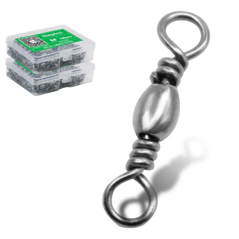 50-100pcs/box Stainless Steel Ball Bearing Fishing Connector High Strength Rolling Swivel Solid Ring Lure Fishing Accessories
50-100pcs/box Stainless Steel Ball Bearing Fishing Connector High Strength Rolling Swivel Solid Ring Lure Fishing Accessories