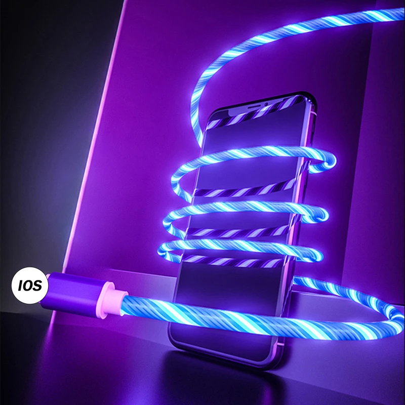 LED Glow Flowing Data USB Charger Cable Micro USB Charging Cord For iPhone Samsung S10 Type C Cables Charger Bright Glowing Wire
LED Glow Flowing Data USB Charger Cable Micro USB Charging Cord For iPhone Samsung S10 Type C Cables Charger Bright Glowing Wire