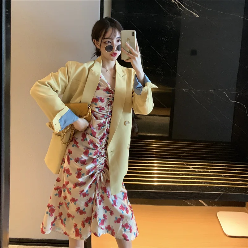2019 Korean-style New Style Simple Long Sleeve Mid-length Suit Women's Autumn Young-Style Loose-Fit Casual Suit Jacket
2019 Korean-style New Style Simple Long Sleeve Mid-length Suit Women's Autumn Young-Style Loose-Fit Casual Suit Jacket