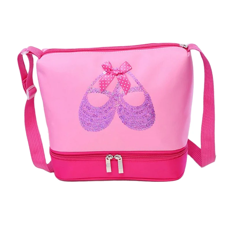 Фото Розовая балетная сумка для девочек Детские Балетные сумки через плечо