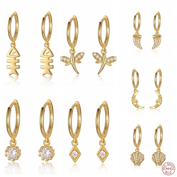 100% 925 Sterling Silver Sparking Crystal Gothic Huggie Hoop Earrings For Woman Lovers' Korean Earrings Pendientes Fine Jewelry
100% 925 Sterling Silver Sparking Crystal Gothic Huggie Hoop Earrings For Woman Lovers' Korean Earrings Pendientes Fine Jewelry