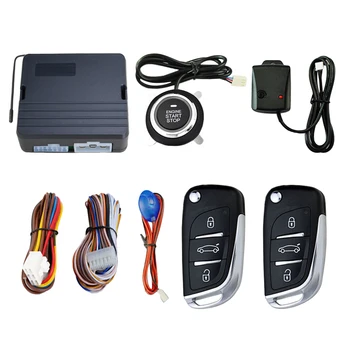 1 Set Professional Car Vibration Alarm One Button Engine Start Remote Control Starter Stop Ignition Push Vibration Alarm for Car