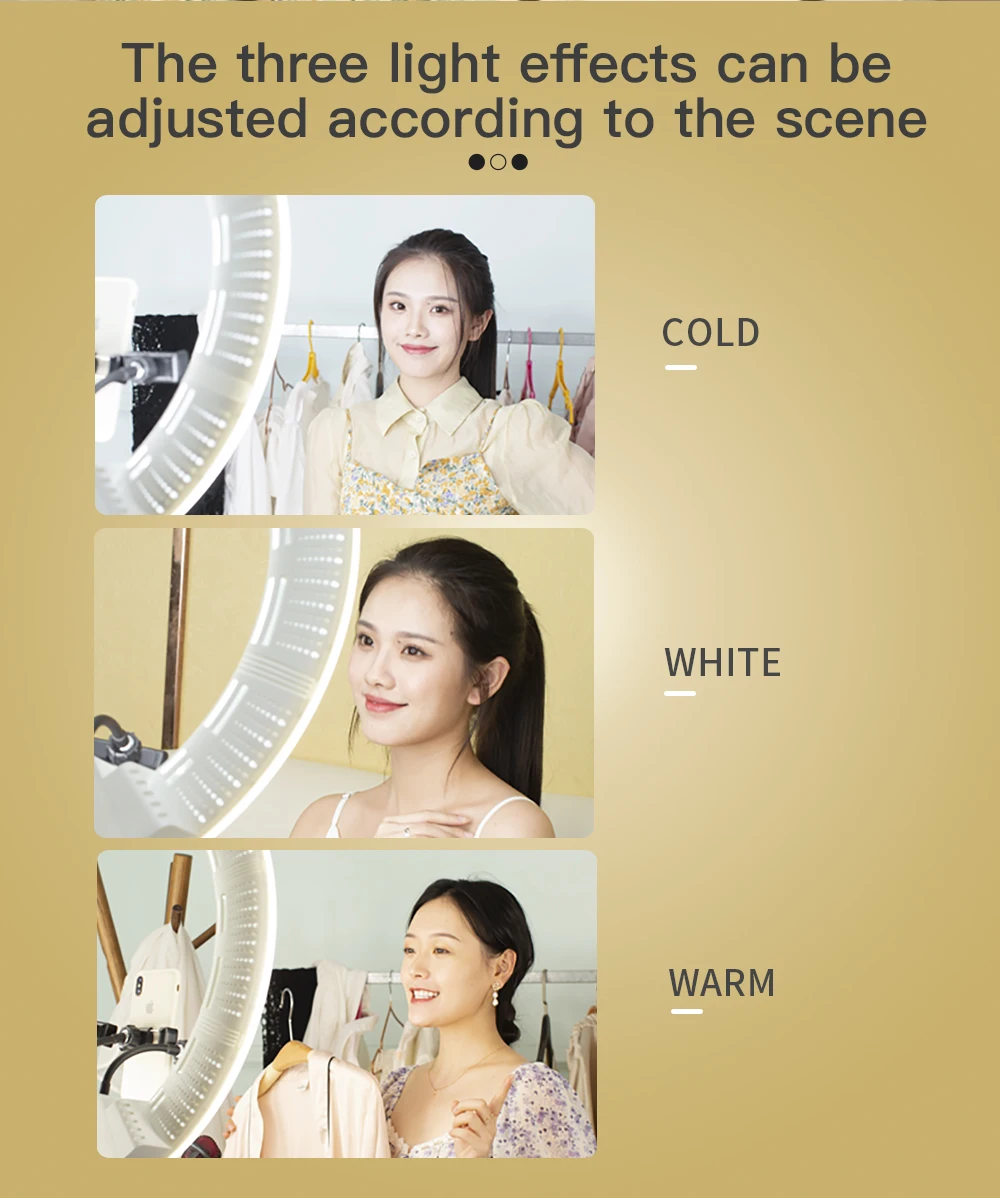 Yidoblo FE-640II 22inch Ring Light Lamp 100w Cold Light Warm Photography Lighting 3200K-5500K for Photo Studio Video Fill Light Yidoblo FE-640II 22inch Ring Light Lamp 100w Cold Light Warm Photography Lighting 3200K-5500K for Photo Studio Video Fill Light
