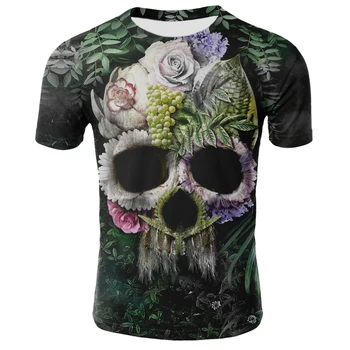 New summer fun men's T-shirt 3D horror skull poker short-sleeved shirt Street round neck T-shirt casual 3D printing T-shirt
New summer fun men's T-shirt 3D horror skull poker short-sleeved shirt Street round neck T-shirt casual 3D printing T-shirt