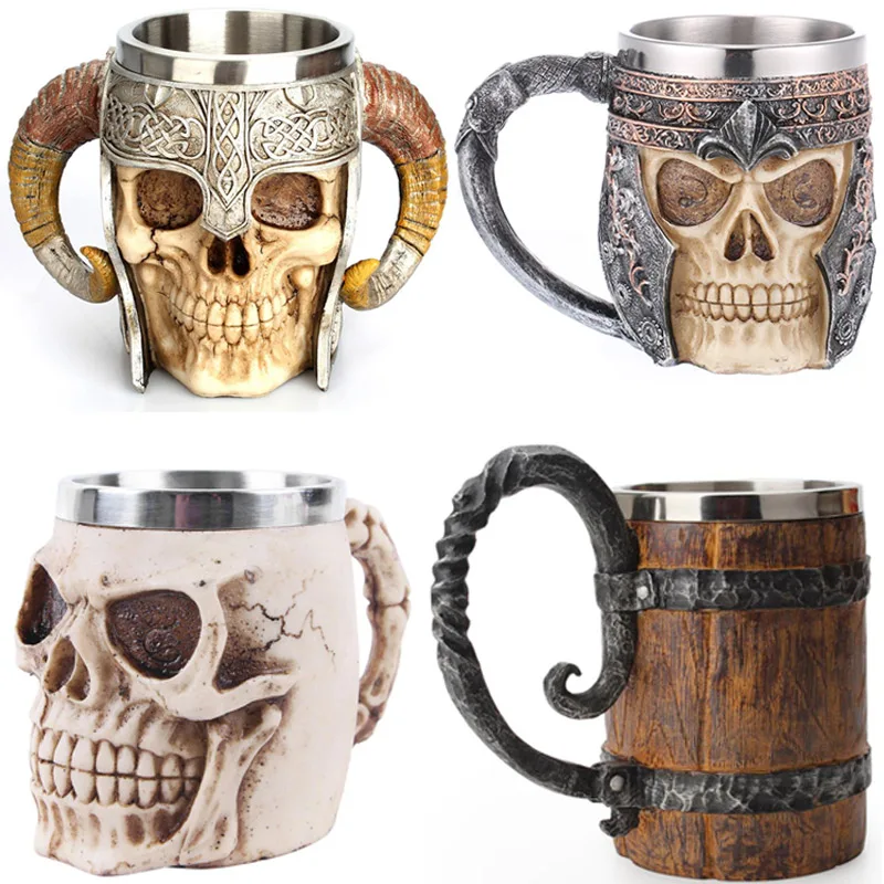 480ML 600MLSimulation Crude Wood Mug Double Wall Insulated Beer Cup Wine Tumbler Big Drinking | Дом и сад