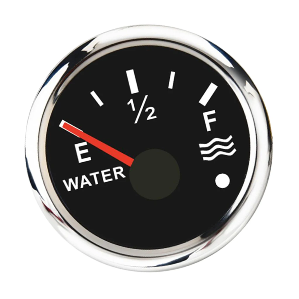 Marine Water Level Gauge 0-190ohm /240-33ohm - Stainless Steel Boat Water Tank Level Indicator/Dail Marine Water Level Gauge 0-190ohm /240-33ohm - Stainless Steel Boat Water Tank Level Indicator/Dail