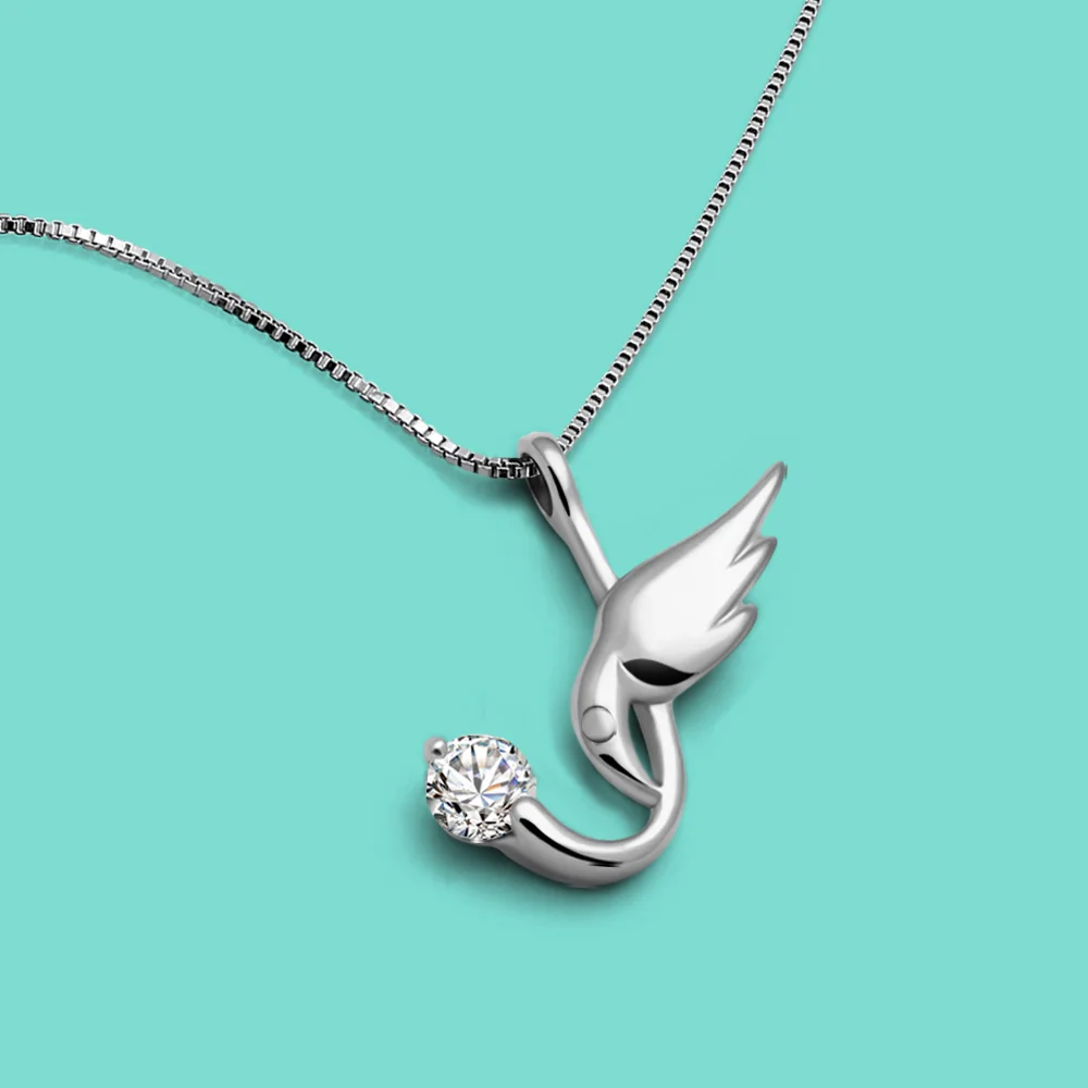 Женское ожерелье с подвеской в виде лебедя, из серебра 925 пробы
Женское ожерелье с подвеской в виде лебедя, из серебра 925 пробы