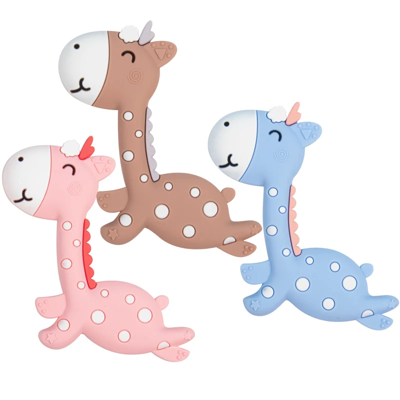1Pc Food Grade Baby Cartoon Giraffe Teether Cute Infant DIY Ring Necklace Teether Toddle Silicone Chew Charms Kids Teething Toys
1Pc Food Grade Baby Cartoon Giraffe Teether Cute Infant DIY Ring Necklace Teether Toddle Silicone Chew Charms Kids Teething Toys