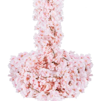 Artificial Cherry Blossom Garland 6Pcs Silk Flower Garland Pink Hanging Vine for Wedding Party Home Decoration
Artificial Cherry Blossom Garland 6Pcs Silk Flower Garland Pink Hanging Vine for Wedding Party Home Decoration