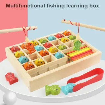 Wooden Magnetic Fishing Math Game Set Montessori Learning Toy for Color Classification Number Counting for Children
Wooden Magnetic Fishing Math Game Set Montessori Learning Toy for Color Classification Number Counting for Children