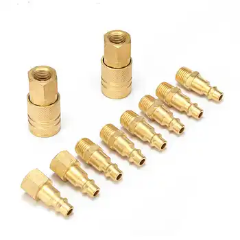 10pcs Fitting Air Compressor Hose Quick Couple Air Line Hose Coupling Adapter Connector Quick Coupler 1/4" NPT Corrosion Resista
10pcs Fitting Air Compressor Hose Quick Couple Air Line Hose Coupling Adapter Connector Quick Coupler 1/4" NPT Corrosion Resista