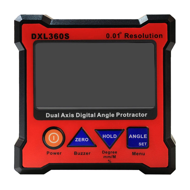 DXL360S Digital LCD Protractor Inclinometer Single Dual Axis Level Box 0.01 degree
DXL360S Digital LCD Protractor Inclinometer Single Dual Axis Level Box 0.01 degree