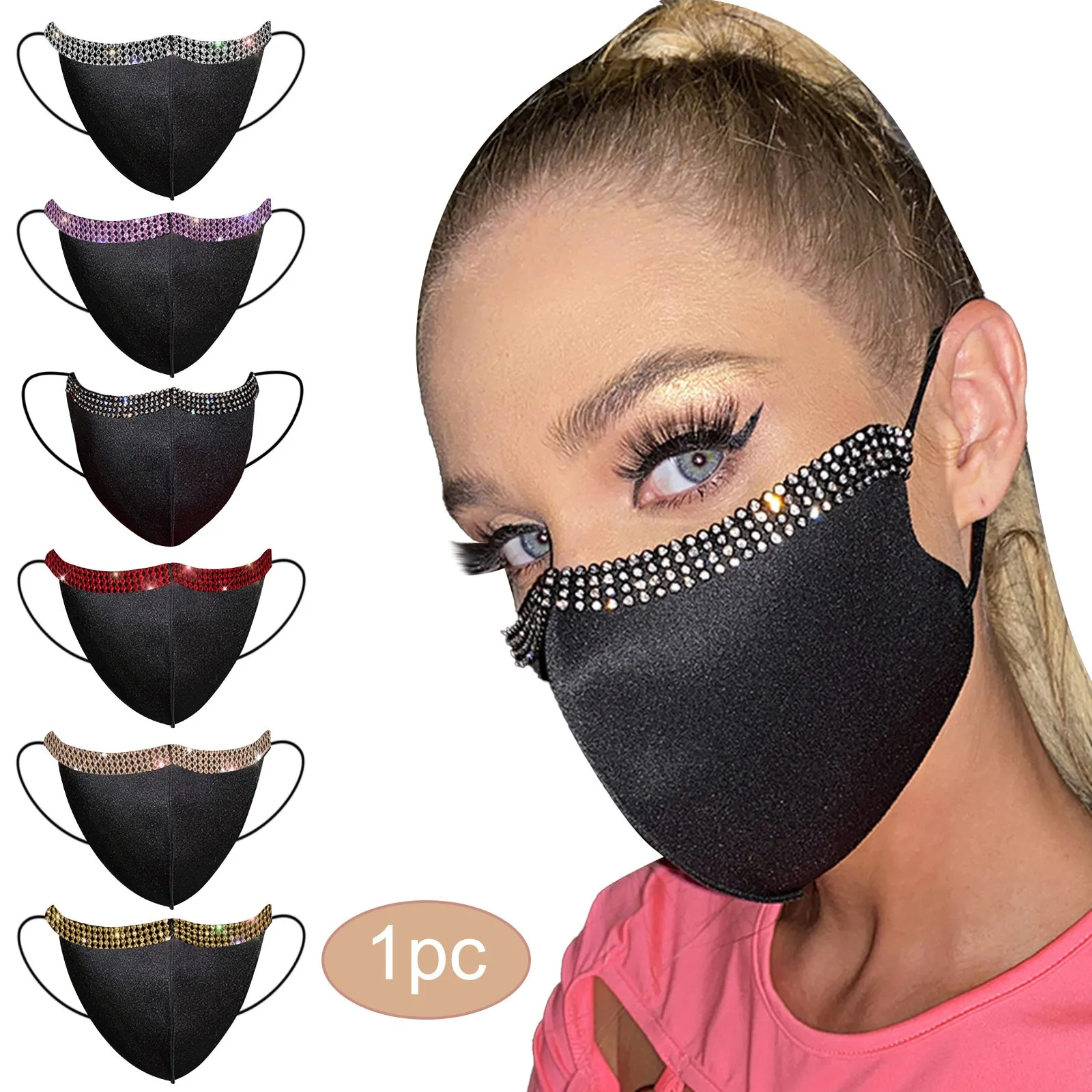 1pc Solid Mask Adult Unisex Mask Outdoor Windproof Foggy Flash Sequins Nightclub Mask Comfort Earloops Party Maske Masque
1pc Solid Mask Adult Unisex Mask Outdoor Windproof Foggy Flash Sequins Nightclub Mask Comfort Earloops Party Maske Masque