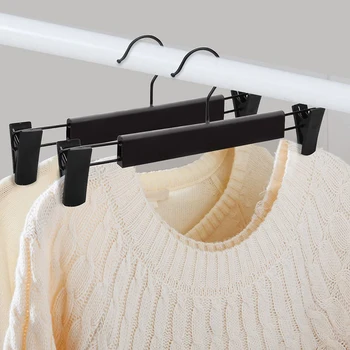 2 Pcs Premium Clothes Hangers with Non-slip Adjustable Clips Polished 360 Degree Swivel Hanging Hook for Pants hangers Black
2 Pcs Premium Clothes Hangers with Non-slip Adjustable Clips Polished 360 Degree Swivel Hanging Hook for Pants hangers Black