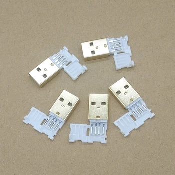 10pcs USB Male Plug Connector With White Folding shell Gold Plated Welding Type Charge Date Line DIY Plugs
10pcs USB Male Plug Connector With White Folding shell Gold Plated Welding Type Charge Date Line DIY Plugs