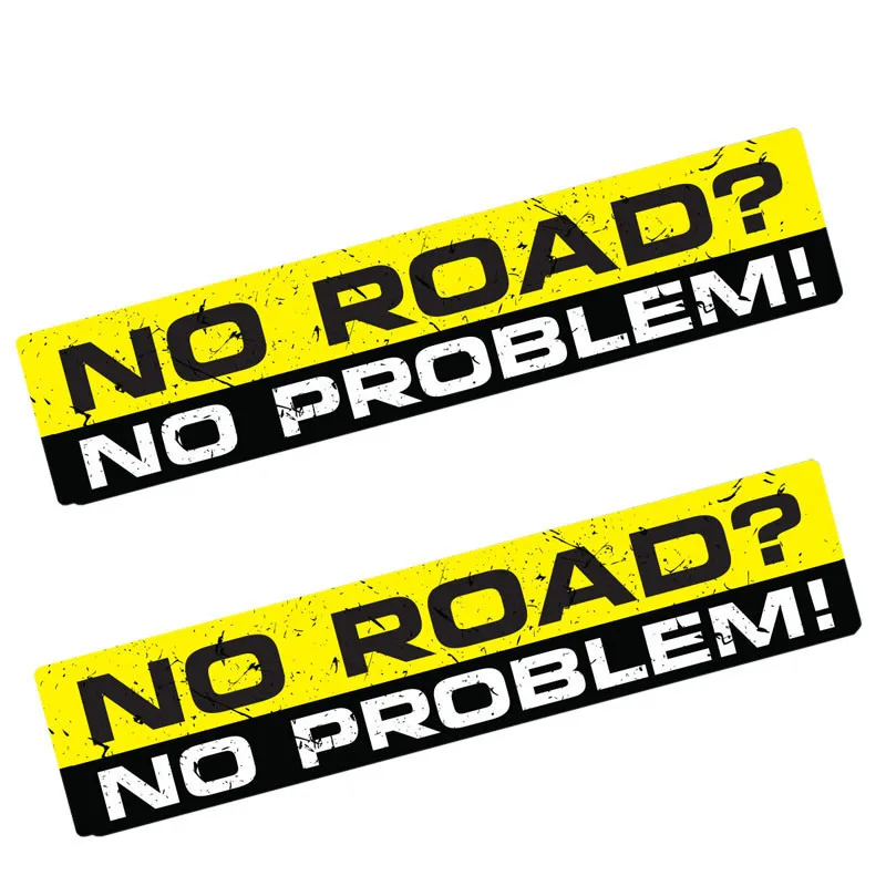 2X Car Sticker Lnterest NO ROAD NO PROBLEM Reflective Decal Window Vinyl Reflective Cover Scratches Waterproof PVC 
2X Car Sticker Lnterest NO ROAD NO PROBLEM Reflective Decal Window Vinyl Reflective Cover Scratches Waterproof PVC