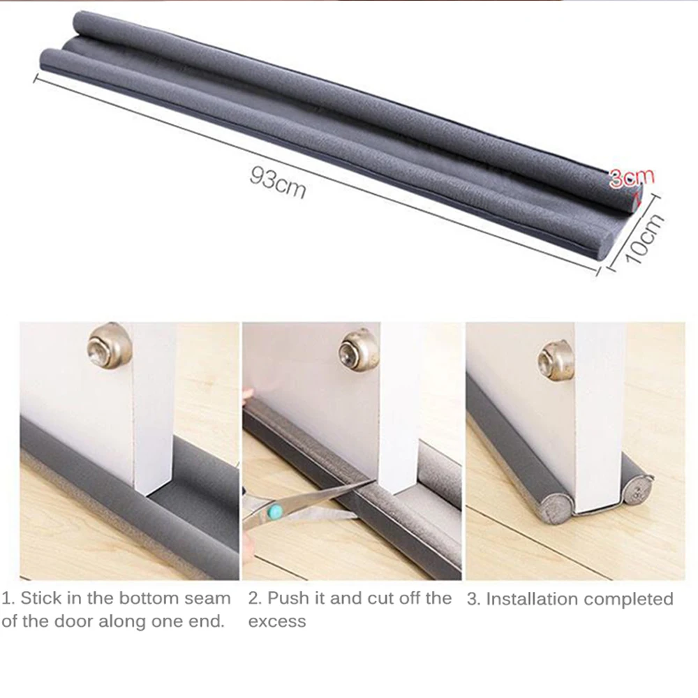 93CM Flexible Door Bottom Sealing Strip Guard Sealer Stopper Door Weatherstrip Guard Noise Reduction Wind Dust Blocker Sealer
93CM Flexible Door Bottom Sealing Strip Guard Sealer Stopper Door Weatherstrip Guard Noise Reduction Wind Dust Blocker Sealer