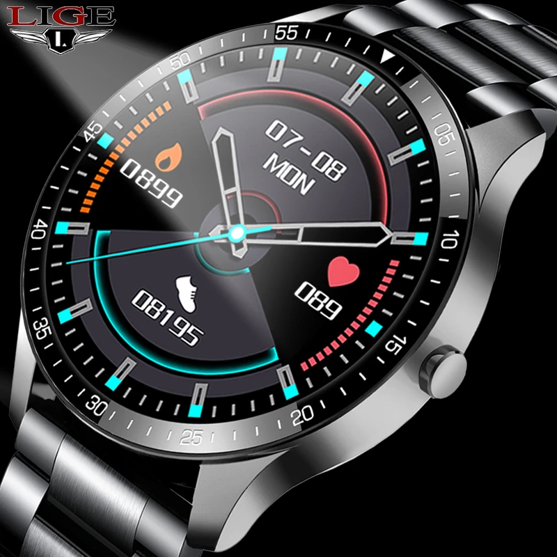 LIGE New Men Smart Watch 1.3 Full Touch Screen Smart Watch Heart Rate Monitoring Waterproof Sports Fitness Watch For iOS +Box
LIGE New Men Smart Watch 1.3 Full Touch Screen Smart Watch Heart Rate Monitoring Waterproof Sports Fitness Watch For iOS +Box