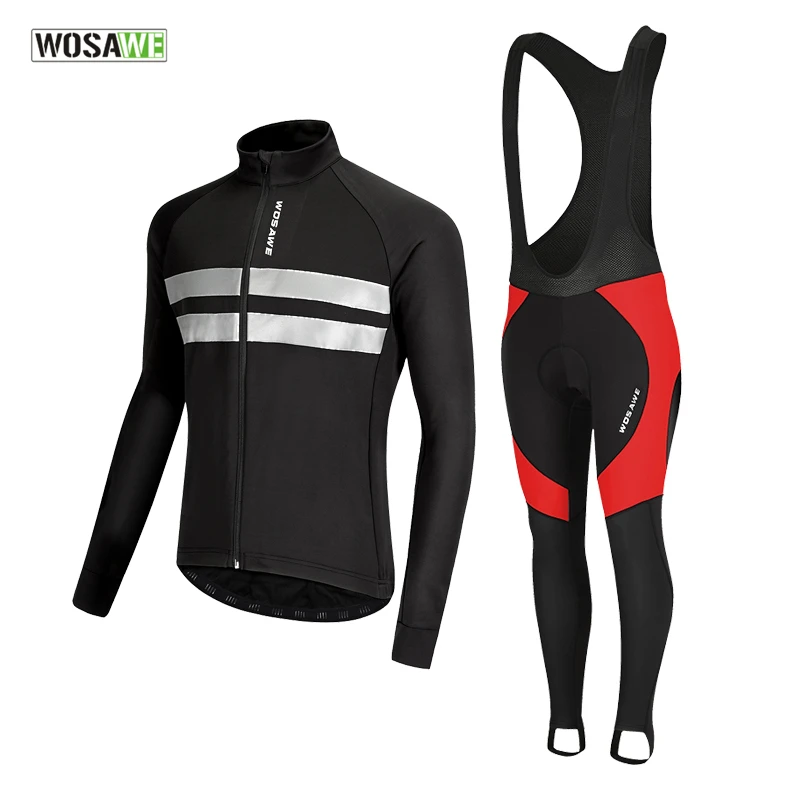 WOSAWE Winter Fleece Cycling Jacket Bib Tights Set Reflective Windproof Warm Up Tracksuit Outdoor MTB Road Bike Cycling Clothing
WOSAWE Winter Fleece Cycling Jacket Bib Tights Set Reflective Windproof Warm Up Tracksuit Outdoor MTB Road Bike Cycling Clothing
