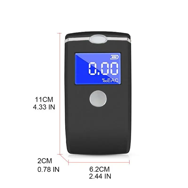 Digital Breath Alcohol Tester Portable Breathalyzer with LCD Display with 4 Mouthpieces D0AC
Digital Breath Alcohol Tester Portable Breathalyzer with LCD Display with 4 Mouthpieces D0AC