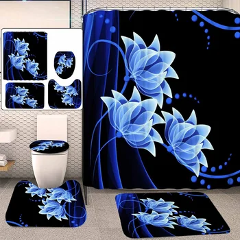 Bathroom Decor Shower Curtain Set Toilet Cover Non-Slip Bath Mat Rug Sets Waterproof Bath Curtain Toilet Seat Bathroom Accessory
Bathroom Decor Shower Curtain Set Toilet Cover Non-Slip Bath Mat Rug Sets Waterproof Bath Curtain Toilet Seat Bathroom Accessory