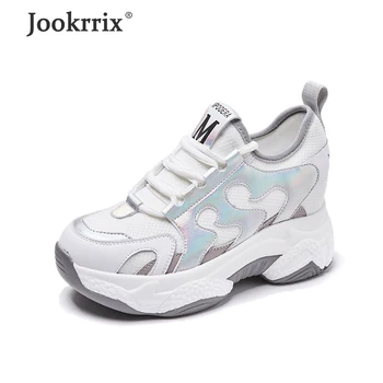 Jookrrix 2020 Women Spring Fashion Increased 8cm Wedges Thick Sole Shoes For Female Genuine Leather Chunky Sneakers ZD2632
Jookrrix 2020 Women Spring Fashion Increased 8cm Wedges Thick Sole Shoes For Female Genuine Leather Chunky Sneakers ZD2632