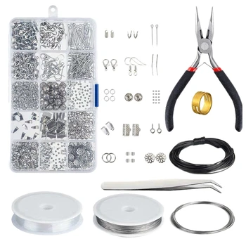 15 Grids Metal Jewelry Making Kit DIY Necklace Materials Repair Tool with Accessories 
15 Grids Metal Jewelry Making Kit DIY Necklace Materials Repair Tool with Accessories