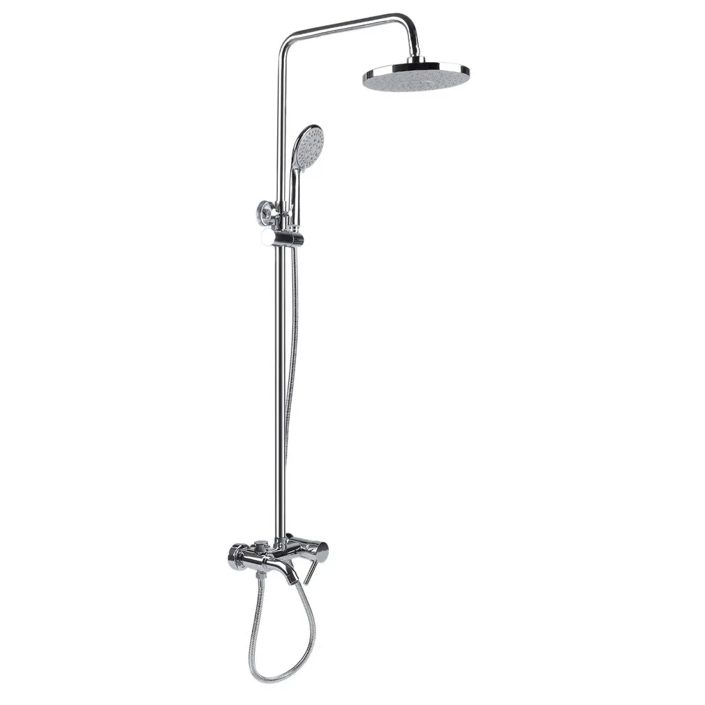 

Bathroom Rainfall Showers Faucet Set Wall Mounted Dual Head Bathtub Shower Set Bath Mixer Tap With Hand Sprayer