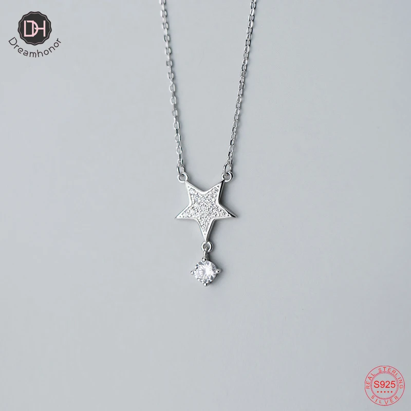 Dreamhonor 100% 925 Sterling Silver Five Point Star Pendant Necklaces Wholesale Popular Women Necklaces Jewelry SMT635
Dreamhonor 100% 925 Sterling Silver Five Point Star Pendant Necklaces Wholesale Popular Women Necklaces Jewelry SMT635