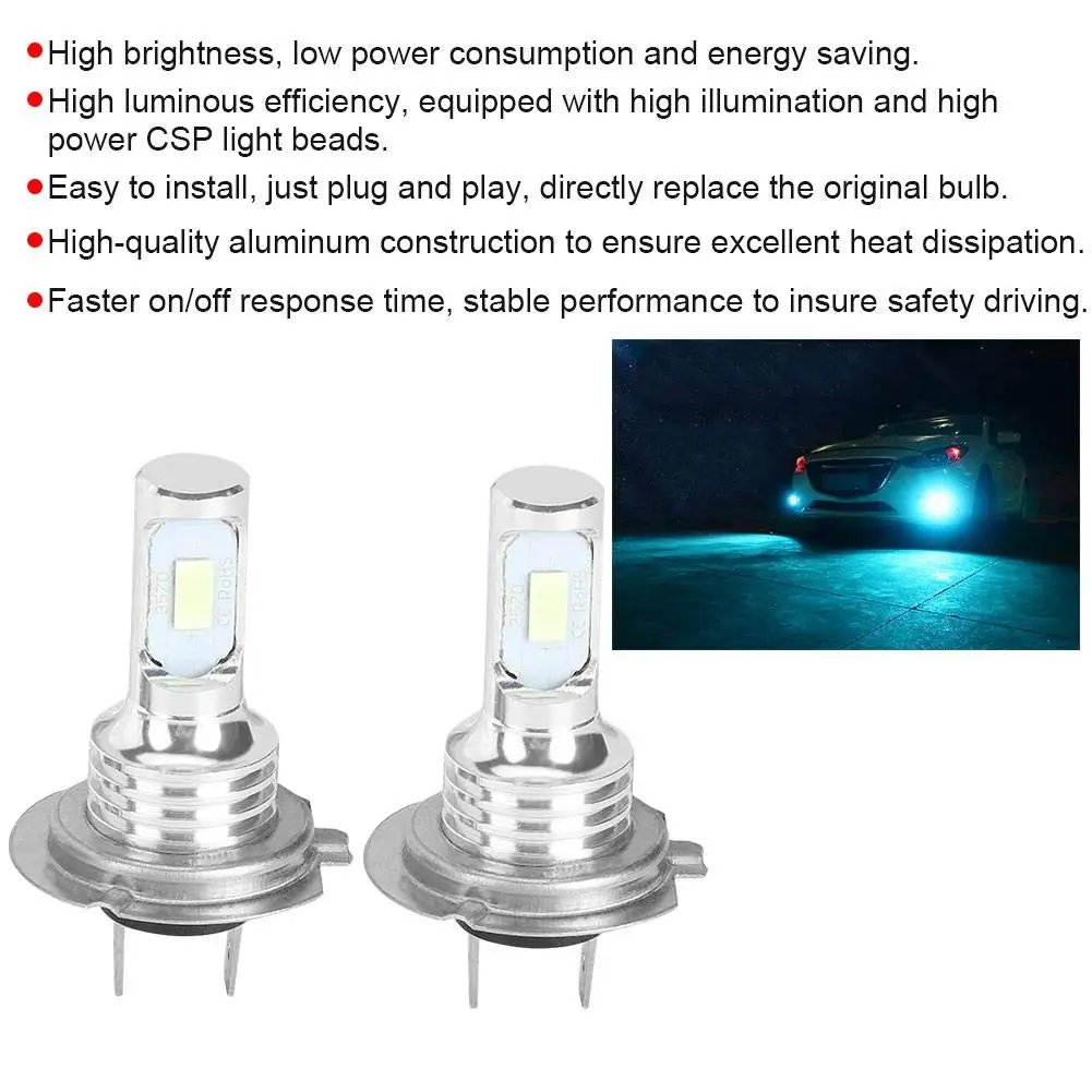 New H7 LED Headlight Bulbs Kit High Low Beam 35W 4000LM Super Bright 6000K White