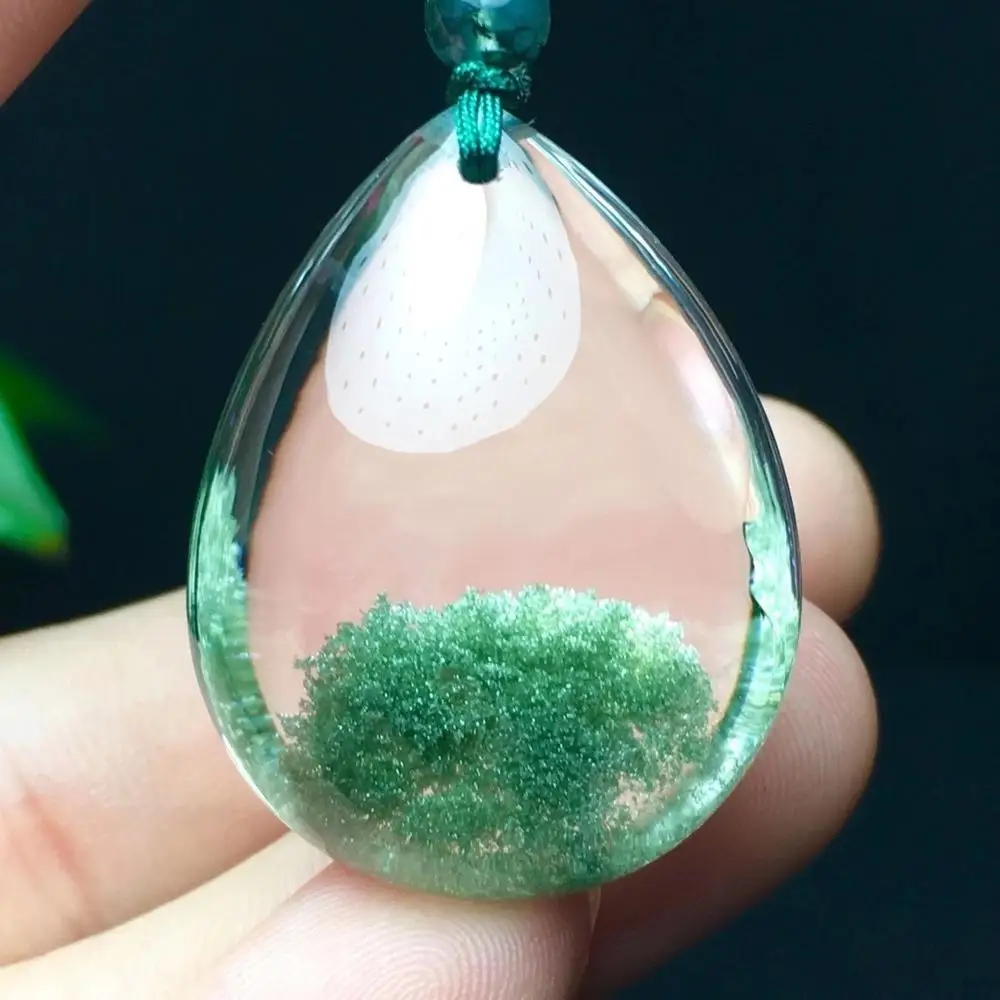 Natural Green Phantom Quartz Pendant Women Man Water Drop 30-23-13mm Jewelry Rare Certificate AAAAA
Natural Green Phantom Quartz Pendant Women Man Water Drop 30-23-13mm Jewelry Rare Certificate AAAAA