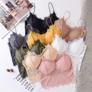 Lace Women Tank Crop Top Seamless Underwear Female Crop Tops Sexy Lingerie With Removable Padded Camisole Femme Fashion
Lace Women Tank Crop Top Seamless Underwear Female Crop Tops Sexy Lingerie With Removable Padded Camisole Femme Fashion