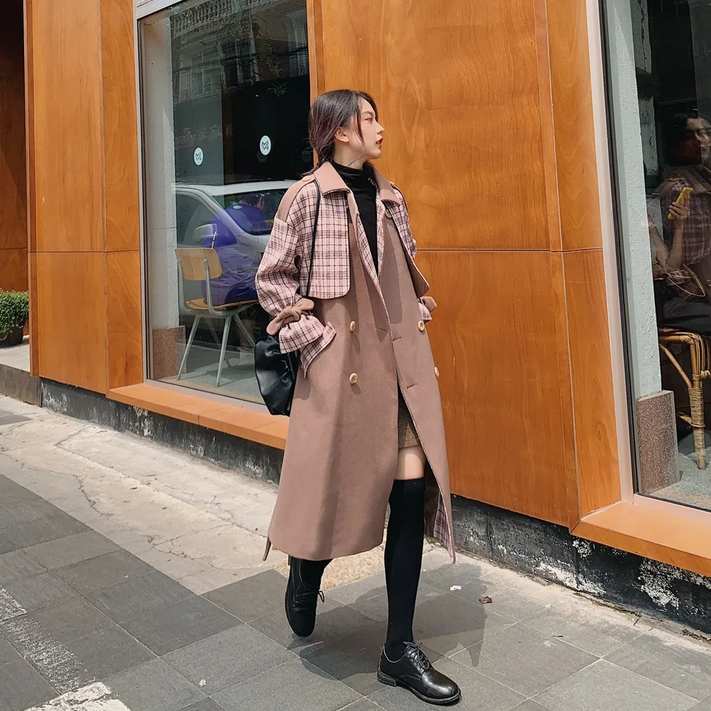 Photo Shoot Pattern Joint Mid-length Woolen Jacket 2019 Winter New Style WOMEN'S Dress Retro Laziness-Style Woolen Overcoat
Photo Shoot Pattern Joint Mid-length Woolen Jacket 2019 Winter New Style WOMEN'S Dress Retro Laziness-Style Woolen Overcoat