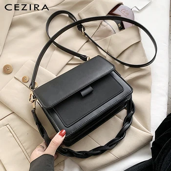 CEZIRA 2020 Winter PU Leather Shoulder Crossbody Bag For Women Fashion Small Female Vegan Leather Messenger Flap Handbag Purses
CEZIRA 2020 Winter PU Leather Shoulder Crossbody Bag For Women Fashion Small Female Vegan Leather Messenger Flap Handbag Purses