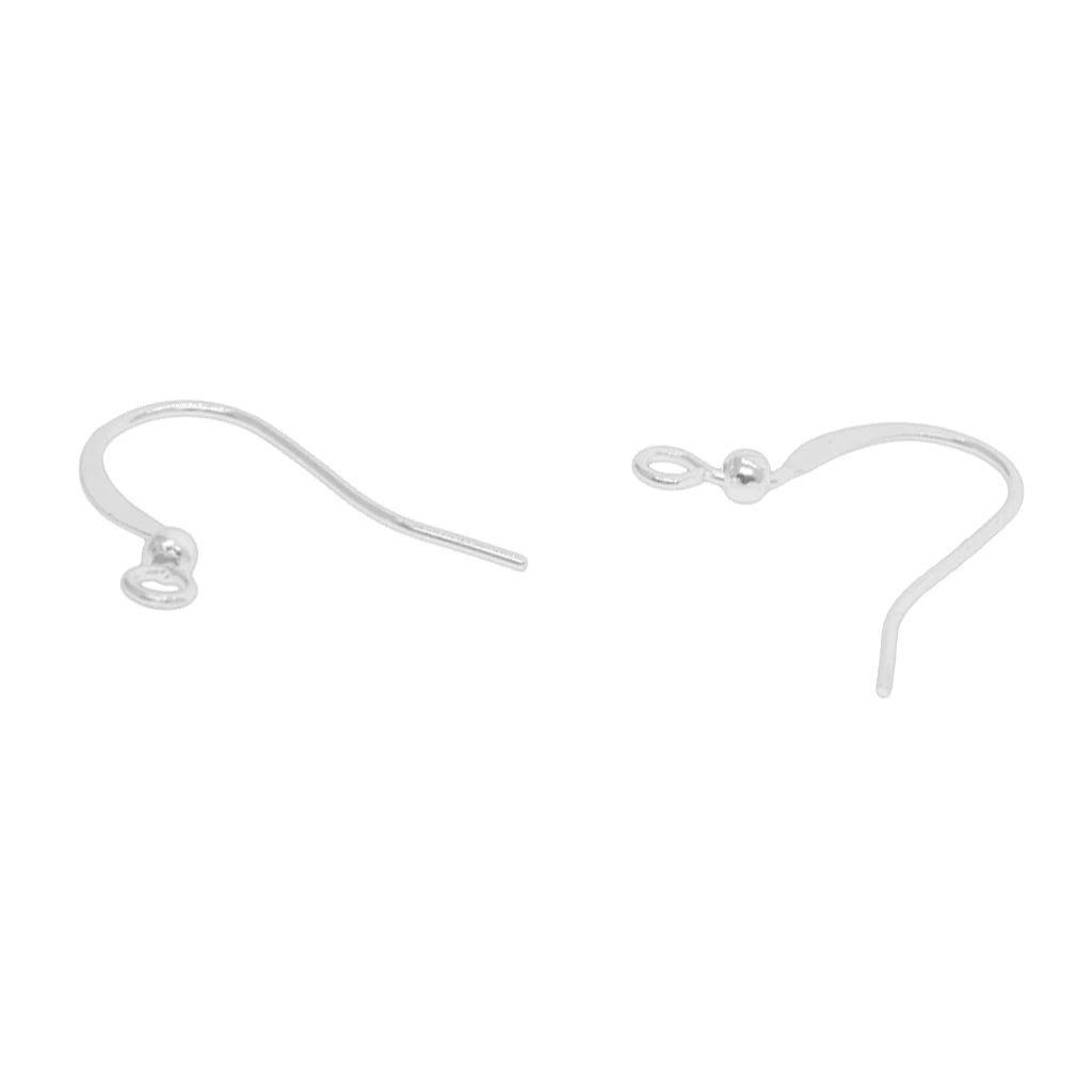 100pc White K Plated Brass French Earring Hook Wire Ear Jewelry Findings DIY 100pc White K Plated Brass French Earring Hook Wire Ear Jewelry Findings DIY
