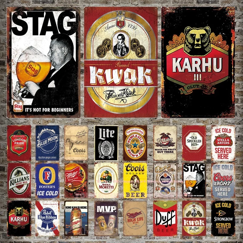 Cools Golden Beer Metal Tin Sign Bar Classic Kwak Stag Pub Home Decor Duff Blue Moon Picture Beer Wine Art Painting Plate Plaque
Cools Golden Beer Metal Tin Sign Bar Classic Kwak Stag Pub Home Decor Duff Blue Moon Picture Beer Wine Art Painting Plate Plaque