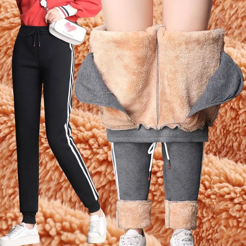 Xisteps New 2020 Thick Velvet Warm Gold Winter Women Pants Female Harem Trouser Elastic High Waist Lace Up Plus Size Work Out 
Xisteps New 2020 Thick Velvet Warm Gold Winter Women Pants Female Harem Trouser Elastic High Waist Lace Up Plus Size Work Out