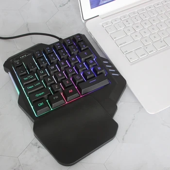 Mini Wired Gaming Keyboard With RGB Backlit 35-key Wired Computer Gamer Keyboard Ergonomic Single Hand Keypad For PC Laptop Game
Mini Wired Gaming Keyboard With RGB Backlit 35-key Wired Computer Gamer Keyboard Ergonomic Single Hand Keypad For PC Laptop Game