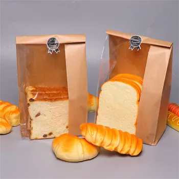 100 Pcs Striped Kraft Paper Bread Clear Avoid Oil Packing Toast Window Bag Baking Takeaway Food Package Cake Bags
100 Pcs Striped Kraft Paper Bread Clear Avoid Oil Packing Toast Window Bag Baking Takeaway Food Package Cake Bags
