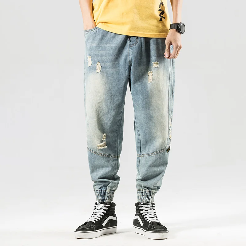 Casual Ripped Jeans Hip hop retro pants Fashion Men Jeans Retro Blue Simple Loose Fit Jeans Men
Casual Ripped Jeans Hip hop retro pants Fashion Men Jeans Retro Blue Simple Loose Fit Jeans Men